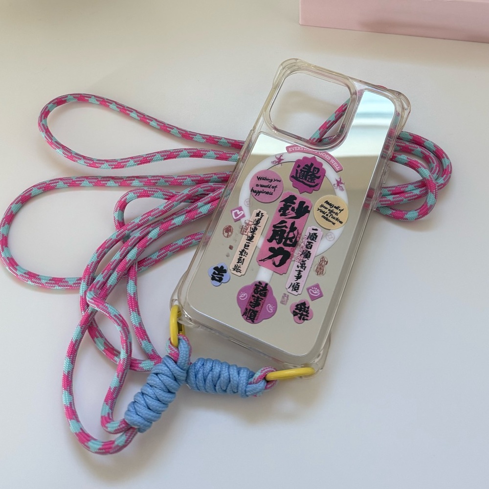 iPhone 15 Pro Mirror Case with Strap